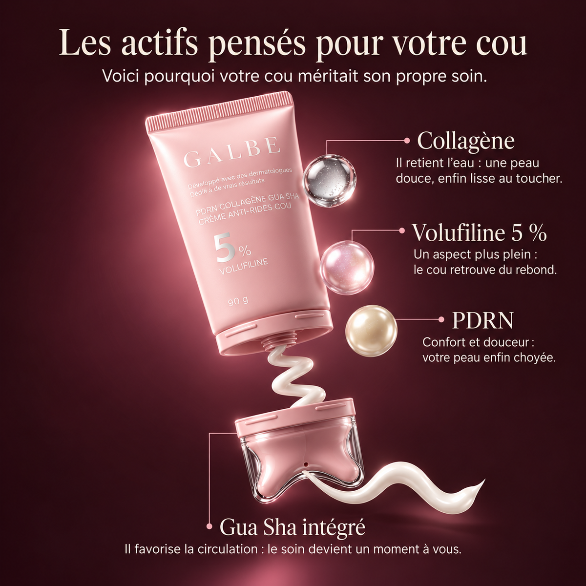 Soin Contour Cou & Décolleté, Gua Sha intégré