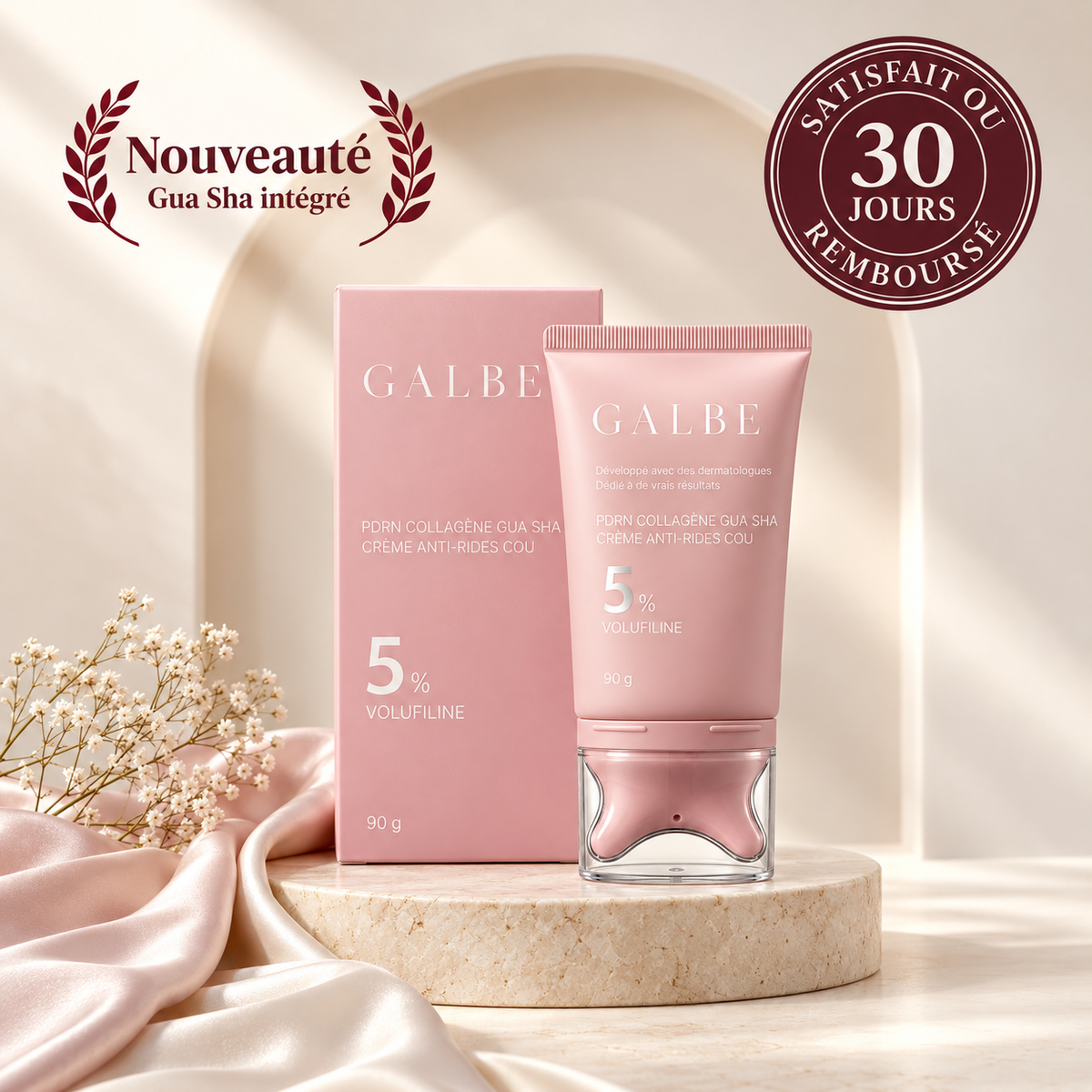 Soin Contour Cou & Décolleté, Gua Sha intégré